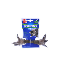 GiGwi Catnipli Tüylü Çubuk Kedi Oyuncağı (Kahverengi)