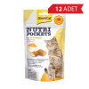 GimCat Nutripockets Peynirli ve Taurinli Kedi Ödül Maması 60gr (12 Adet)