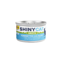 GimCat Shinycat Broth Sos İçinde Ançuezli ve Ton Balıklı Kedi Konservesi 70g