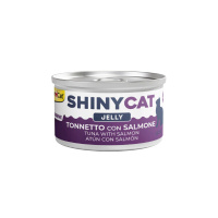 GimCat Shinycat Jöle İçinde Somonlu ve Ton Balıklı Kedi Konservesi 70g