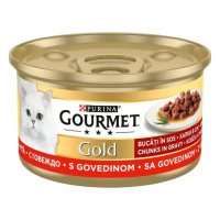 Gourmet Gold Soslu Parça Sığır Etli Kedi Konservesi 85gr