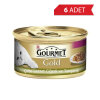 Gourmet Gold Parça Etli Ciğerli Tavşanlı Kedi Konservesi 85gr (6 Adet)
