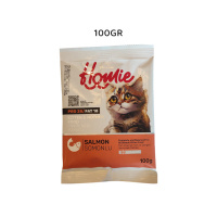 Homie Mother&Baby Anne ve Bebek Kediler İçin Somonlu Tester Kedi Maması 100gr