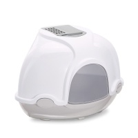 IMAC Ginger Köşe Kapalı Kedi Tuvaleti 52x52x44,5cm (Gri)