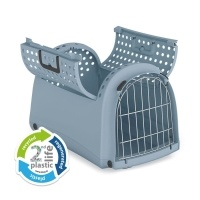 IMAC Linus Cabrio 2nd Life Üstü Açılır Kedi ve Küçük Irk Köpek Taşıma Çantası 52,5x32x34,5cm (Mavi)
