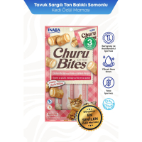INABA CIAO Churu Bites Tavuk Sargılı Ton Balıklı ve Somonlu Kedi Ödül Maması 10gr (3'lü)