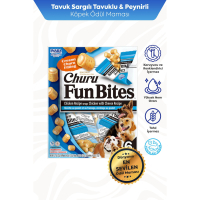 INABA Churu Fun Bites Sticks Tavuk Sargılı Peynirli Köpek Ödül Maması 22gr (6 Adet)