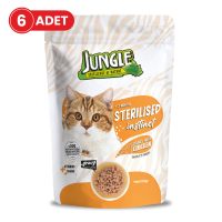 Jungle Pouch Jöleli Tavuklu Kısırlaştırılmış Kedi Konservesi 100gr (6 Adet)