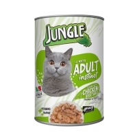 Jungle Tavuklu ve Sebzeli Yetişkin Kedi Konservesi 415gr