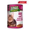 Jungle Somonlu ve Karidesli Yetişkin Kedi Konservesi 415gr (6 Adet)