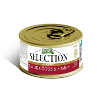 Jungle Selection Tiftiklenmiş Tavuk ve Somonlu Kedi Konservesi 70gr