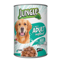 Jungle Jel İçinde Kuzu Etli ve Av Hayvanlı Yetişkin Köpek Konservesi 415gr