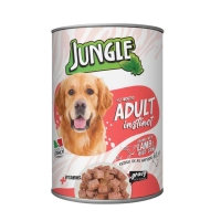 Jungle Jel İçinde Biftekli ve Sebzeli Yetişkin Köpek Konservesi 415gr
