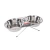Karlie Köpekler İçin İkili Çelik Mama ve Su Kabı 2x1600ml 21cm [L]
