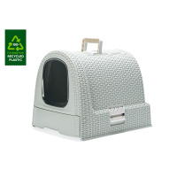 Karlie Plastik Çekmeceli Kedi Tuvaleti  51x38,5x39,5 (Gri)