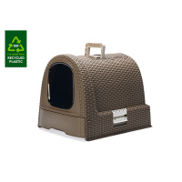 Karlie Plastik Çekmeceli Kedi Tuvaleti 51x38,5x39,5 (Kahverengi)