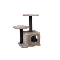 Karlie Tırmala Tahtalı Kedi Evi 45x35x70cm (Gri)