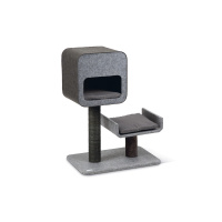 Karlie Tırmalama Tahtalı Kedi Evi 60x40x82cm (Gri)