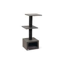 Karlie Tırmalama Tahtalı Kedi Evi 38x38x91cm (Gri)