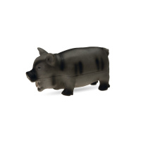 Karlie Lateks Sesli Domuz Köpek Oyuncağı 22x10x1cm (Siyah)