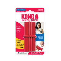 Kong Dental Stick Diş Sağlığı Destekleyici Çok Amaçlı Köpek Oyuncağı (Kırmızı) [M]