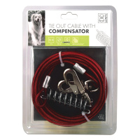 M-Pets Compensator Bahçe Bağlama Halatı 5m (Kırmızı)