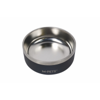 M-Pets Eskimo Çift Cidarlı Mama ve Su Kabı 1.25lt (Siyah)