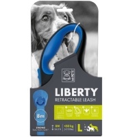 M-Pets Liberty Otomatik Şerit Köpek Gezdirme Kayışı 8m [L] (Mavi)