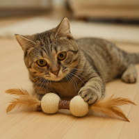 M-Pets Natura Hasır Dumbell Kedi Oyuncağı 24x4,5x4,5cm