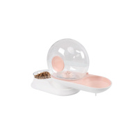 M-Pets Snail Hazneli Su ve Mama Kabı 2800ml (Pembe)