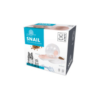 M-Pets Snail Hazneli Su ve Mama Kabı 2800ml (Pembe)