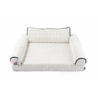 M-Pets Warm Hug Kedi ve Köpekler için Koltuk Şeklinde Yatak 90x70x32cm (Beyaz) [L]