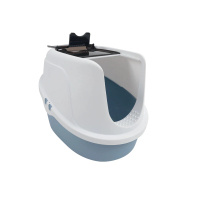 M-Pets Eco Tima Kapalı Kedi Tuvaleti 40x38x53cm (Mavi) [M]