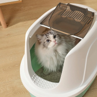 M-Pets Eco Tima Kapalı Kedi Tuvaleti 40x38x53cm (Yeşil) [M]