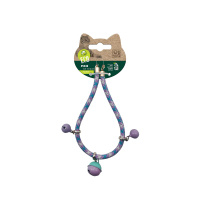 M-Pets Pixie Kedi Boyun Zilli Tasması 0,6x30cm (Mor-Mavi)