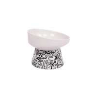 M-Pets Urban Style Kediler İçin Seramik Mama ve Su Kabı 10,5x10,6x8cm (150ml)