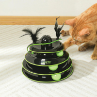 M-Pet Tüylü Dönen Top Kedi Oyuncağı 23cm