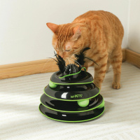 M-Pet Tüylü Dönen Top Kedi Oyuncağı 23cm