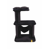 M-Pets Panther Premium Relax Kedi Tırmalama Tahtalı Kedi Ağacı 65x48x98cm (Siyah)