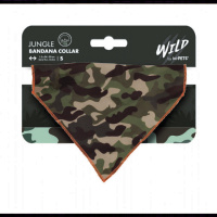 M-Pets Wıld Jungle Bandana Boyun Tasması 13x9cm (Kamuflaj) [S]