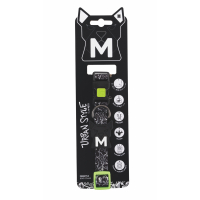 M-Pets Urban Style Freestyle Köpek Boyun Tasması 30,5-50,8cm (Siyah-Beyaz) [M]