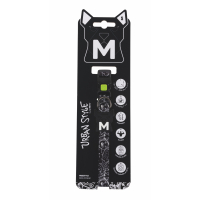M-Pets Urban Style Freestyle Köpek Boyun Tasması 22,9-35,6cm (Siyah-Beyaz) [S]