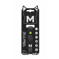 M-Pets Urban Style Freestyle Köpek Boyun Tasması 15,2-25,4cm (Siyah-Beyaz) [XS]