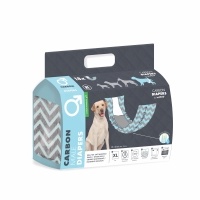 M-Pets Karbonlu Diapers Erkek Köpekler İçin Külot Bez 54-66cm [XL] (18'li)