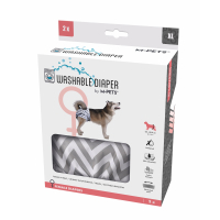 M-Pets Diaper Dişi Köpekler İçin Yıkanabilir Külot Bez (2'li) [XL]