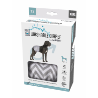 M-Pets Erkek Köpekler İçin Yıkanabilir Külot Bez 73,6x86,3cm (2'li) [XXXL]
