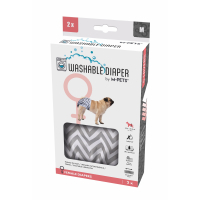 M-Pets Dişi Köpekler İçin Dişi Köpekler İçin Yıkanabilir Külot Bez 35,5-27,9cm (2'li) [M]