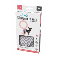 M-Pets Dişi Köpekler İçin Yıkanabilir Külot Bez 25,4cm (2'li) [XS]