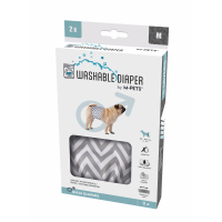 M-Pets Erkek Köpekler İçin Yıkanabilir Külot Bez 33x40,6cm (2'li) [M]