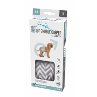M-Pets Erkek Köpekler İçin Yıkanabilir Külot Bez 25,4x33cm (2'li) [S]